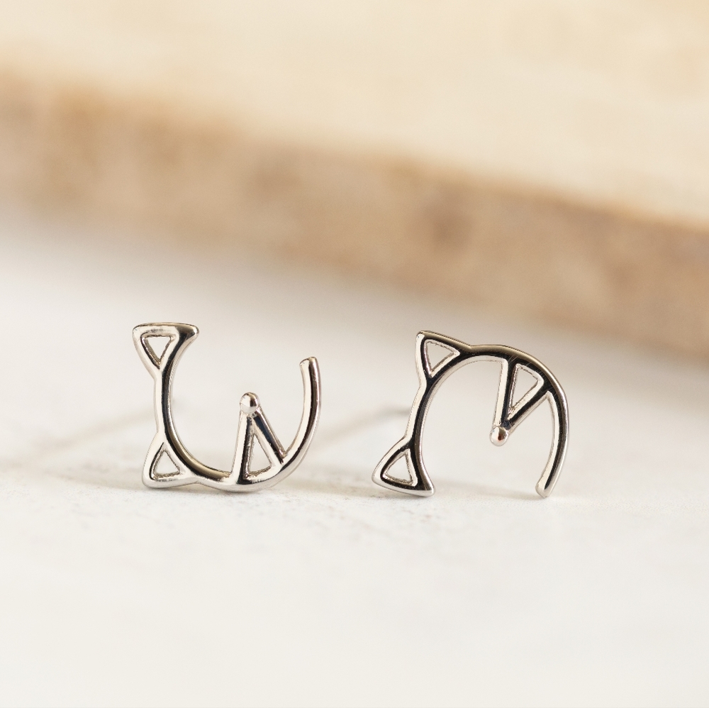 Minimalist Kitty Studs - Only 4 left!